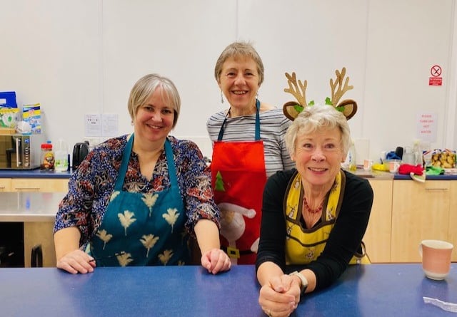 Blackdown Support Group Volunteers cooking up lunch in Dunkeswell